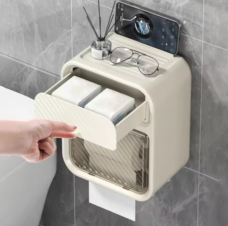 Mervani WallBox™ – Portarotolo Premium 3 in 1 Senza Forare