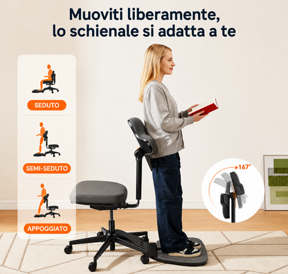 Mervani FlexSeat Pro™ – 4-in-1 Ergonomischer Stuhl