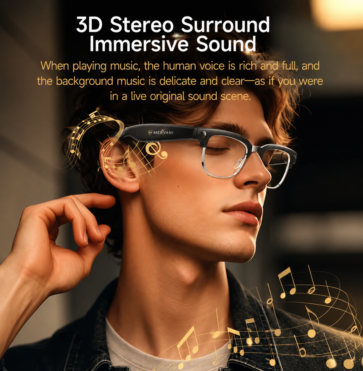 Mervani VisionX™ – AI Smart Camera Glasses & Audio Glasses